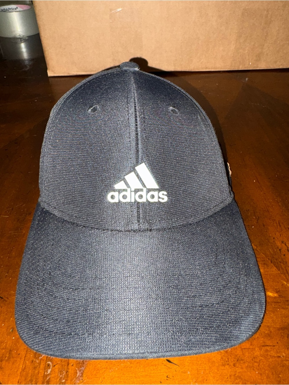 adidas Black Hat with White Logo - Men’s Baseball Cap